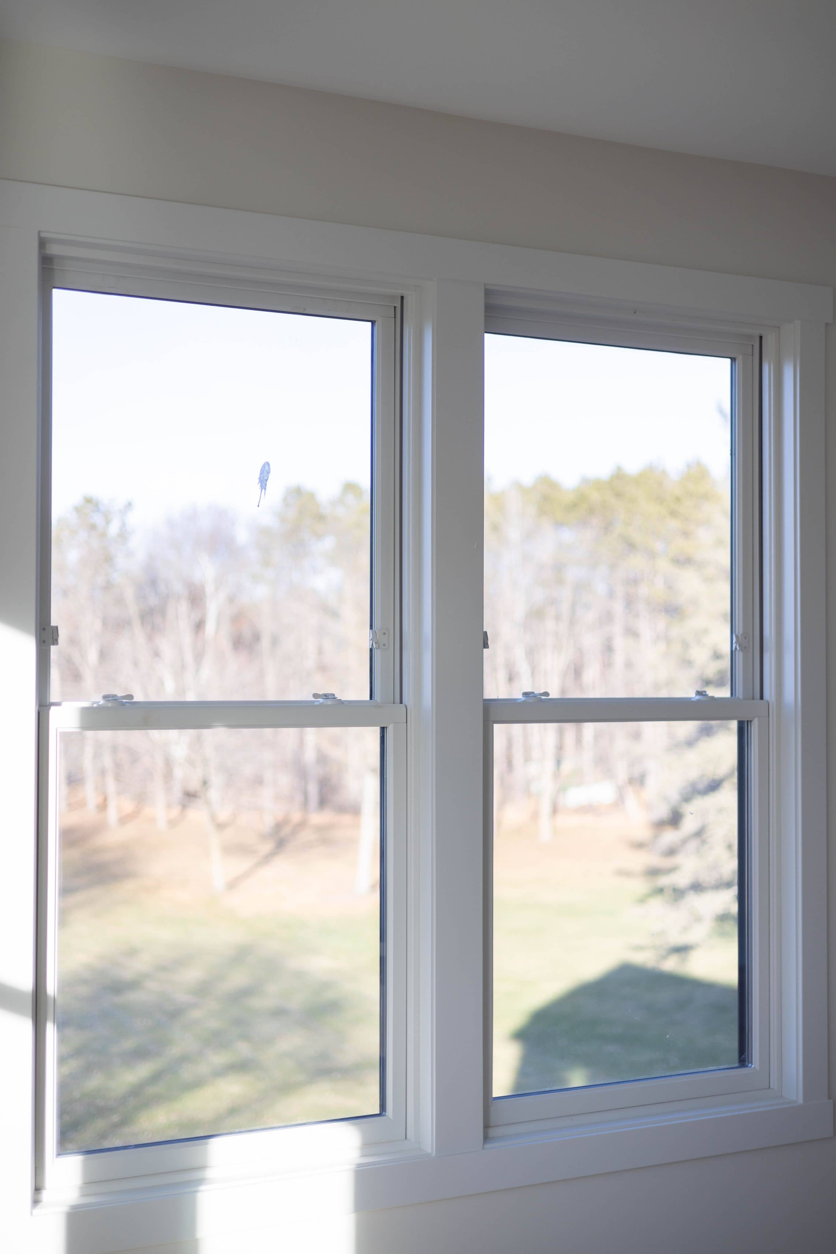 white windows painted